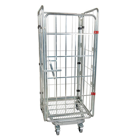 Nestbarer Metall-Rollbehälter, 730 x 815 mm, mit 1 x...