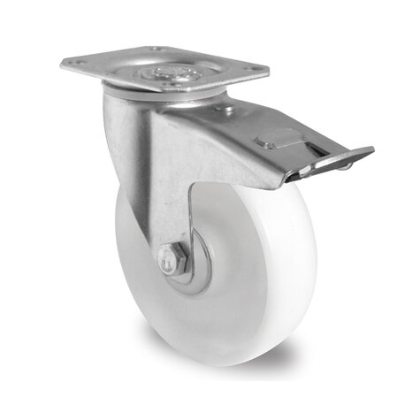swivel castor, ø 125 mm with total brake