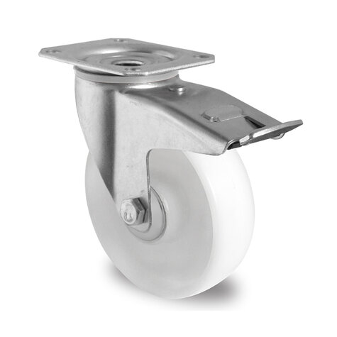 swivel castor, ø 125 mm with total brake