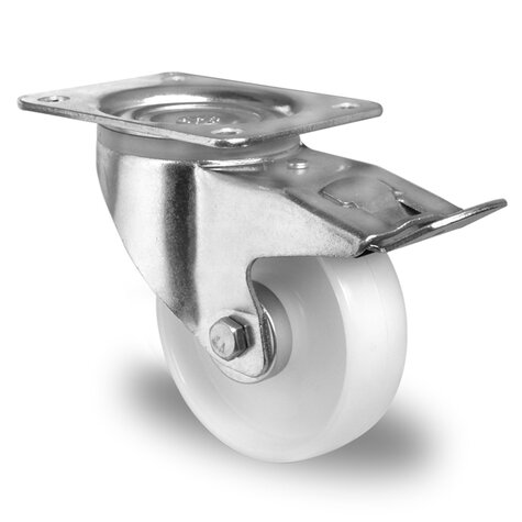 swivel castor, ø 125 mm with total brake