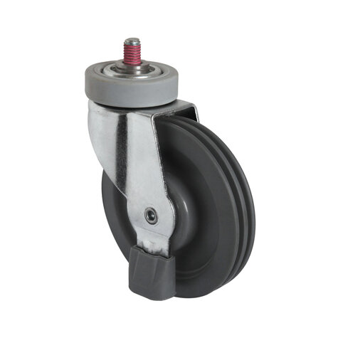 swivel castor with bolt hole, ø 125 mm (screw and ball bearing with stage)