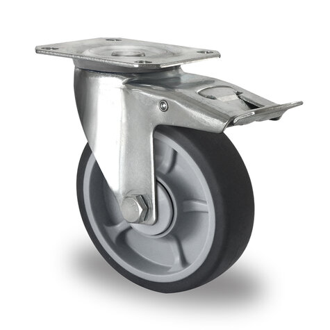 Lenkrolle, ø 125 mm mit Feststeller