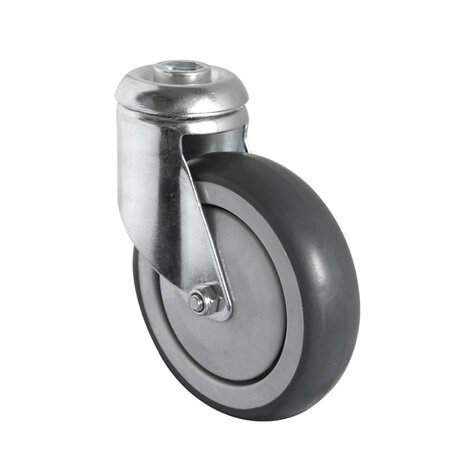 swivel castor with bolt hole,  100 mm