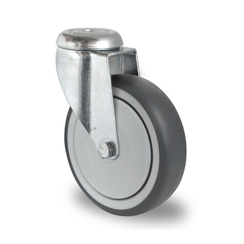 Lenkrolle, ø 150 mm, Rückenloch