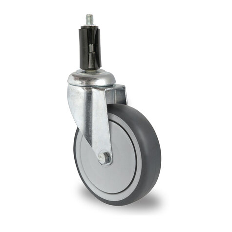 swivel castor with bolt hole,  100 mm