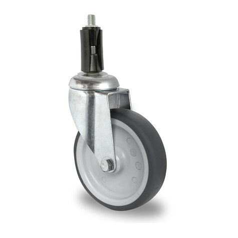 swivel castor with bolt hole,  80 mm