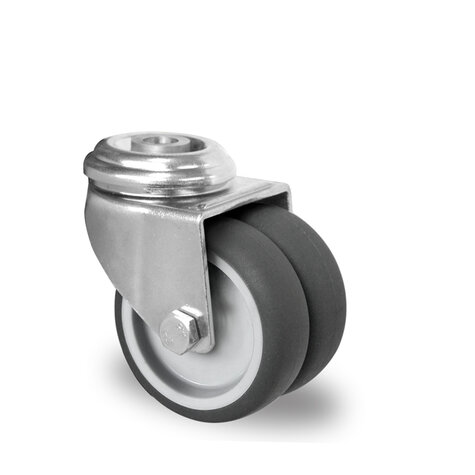 swivel castor with bolt hole, ø 50 mm