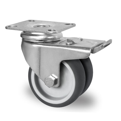 Lenkrolle,  75 mm mit Feststeller
