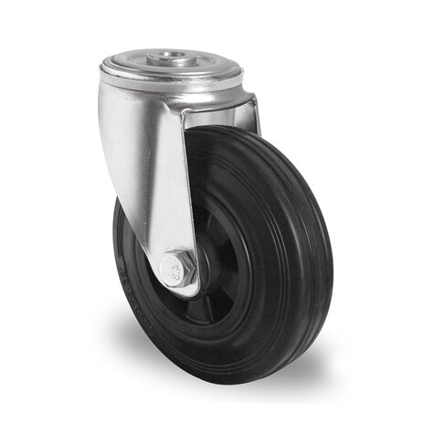 swivel castor with bolt hole, ø 125 mm
