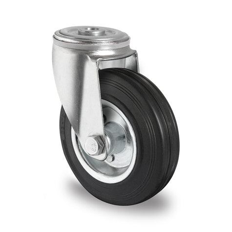 swivel castor with bolt hole, ø 125 mm