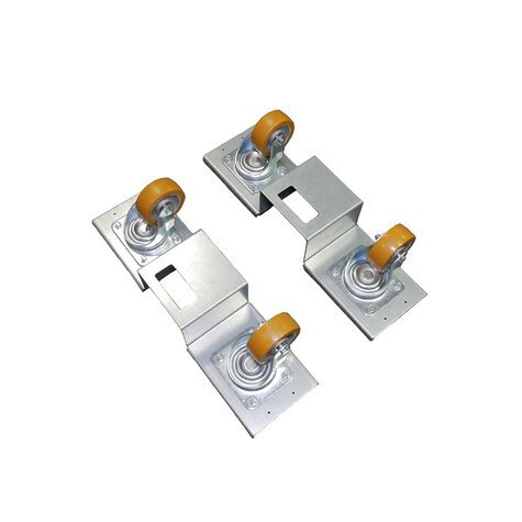 Europaletten-Roller Set, ø 100 Alu/PU