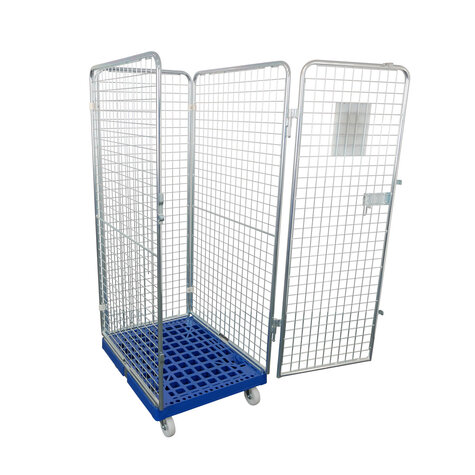 rollcage with plastic base, 682 x 815 mm, type 4-sided