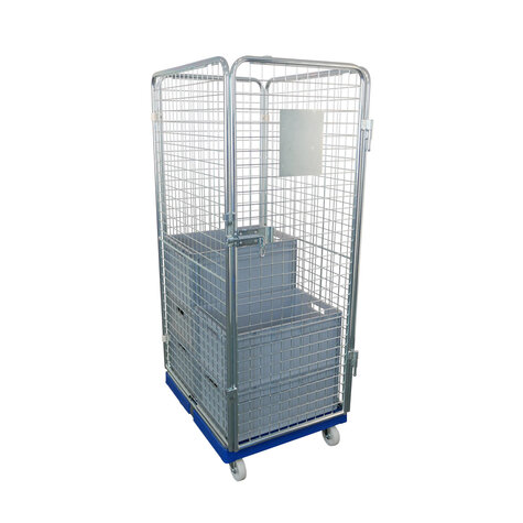 rollcage with plastic base, 682 x 815 mm, type 4-sided