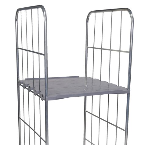 Plastic shelf, for rollcage 720 x 810, 2 sided
