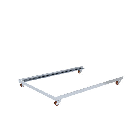 Winkelrahmen 1206 x 833 mm, Cr 3 blau verzinkt, mit Rollen