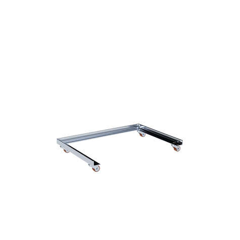 Winkelrahmen 606 x 833 mm, Cr 3 blau verzinkt, mit Rollen