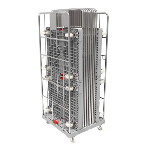 rollcage with plastic base, type 720 x 810 mm, type 2-sided, with comfort system