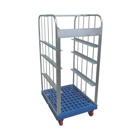 picking trolley with plastic base, type 682 x 815 mm, type 2-sided, for euro boxes