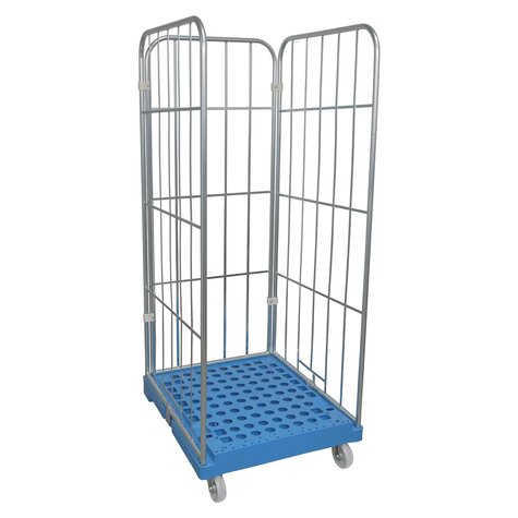 rollcage with plastic base and sloping platform, 724 x...