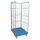 rollcage with plastic base and sloping platform, 724 x 815 mm, 3-sided