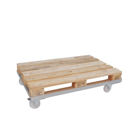 pallet trolley 800 x 1200 mm,  125mm polypropylene castors