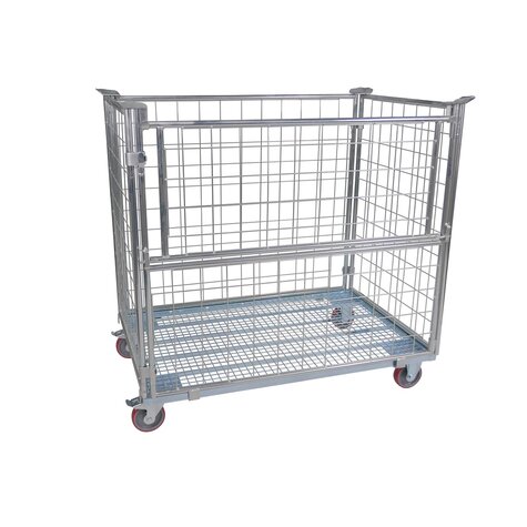 Fahrrahmen 800 x 1200 mm mit Gitteraufsatz, Nutzhöhe 1000...