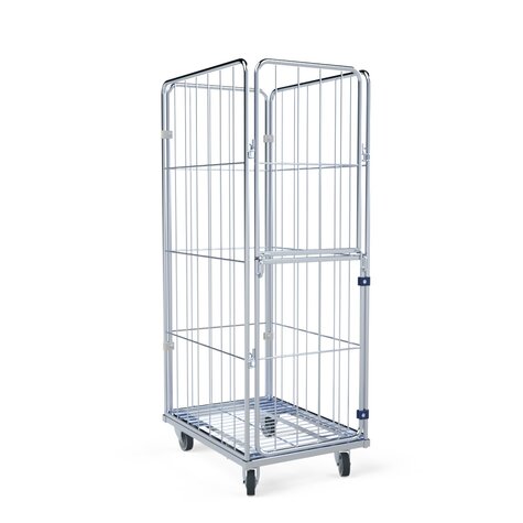 Laundry container 1550mm, 555x765ME, 4-sided, fron wall...