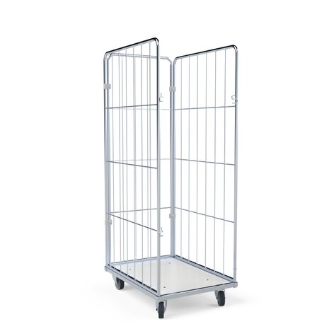 Laundry container 1550mm, 600x810PL white, 3-sided