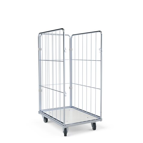 Laundry container 1200mm, 600x810PL white, 3-sided