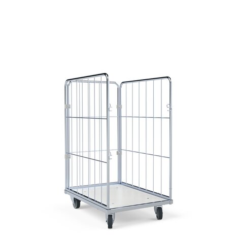 Laundry container 1000mm, 600x810PL white, 3-sided