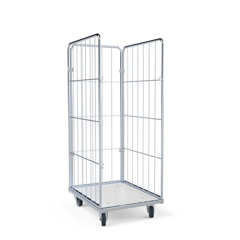Laundry container 1370mm, 600x740PL white, 3-sided