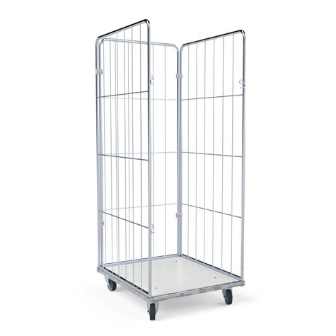 Wschecontainer 1650mm, 720x810KU wei, 3-seitig