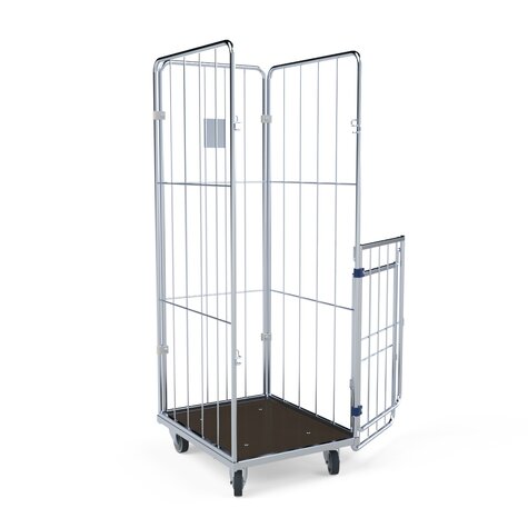 Wschecontainer 1580mm, 600x720HO, 4-seitig, Vorderwand klappbar/schwenkbar