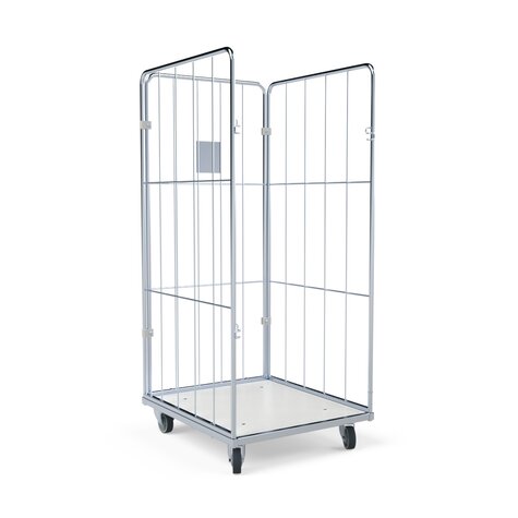 Laundry container 1500mm, 720x810PL white, 3-sided