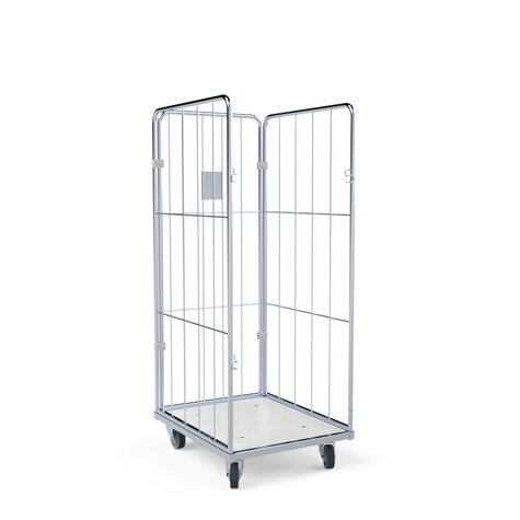Laundry container 1370mm, 600x720PL white, 3-sided