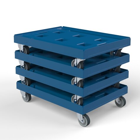 transportroller, 612 x 814 mm, type open version,  100 mm PP/TPE castors