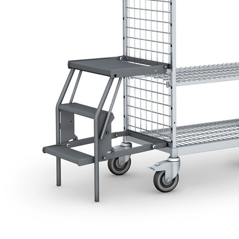 Kommissionierwagen KT 3, 660 x 935 x 1.625 mm, 3-seitig, 1 ZWB fest, Cr 3